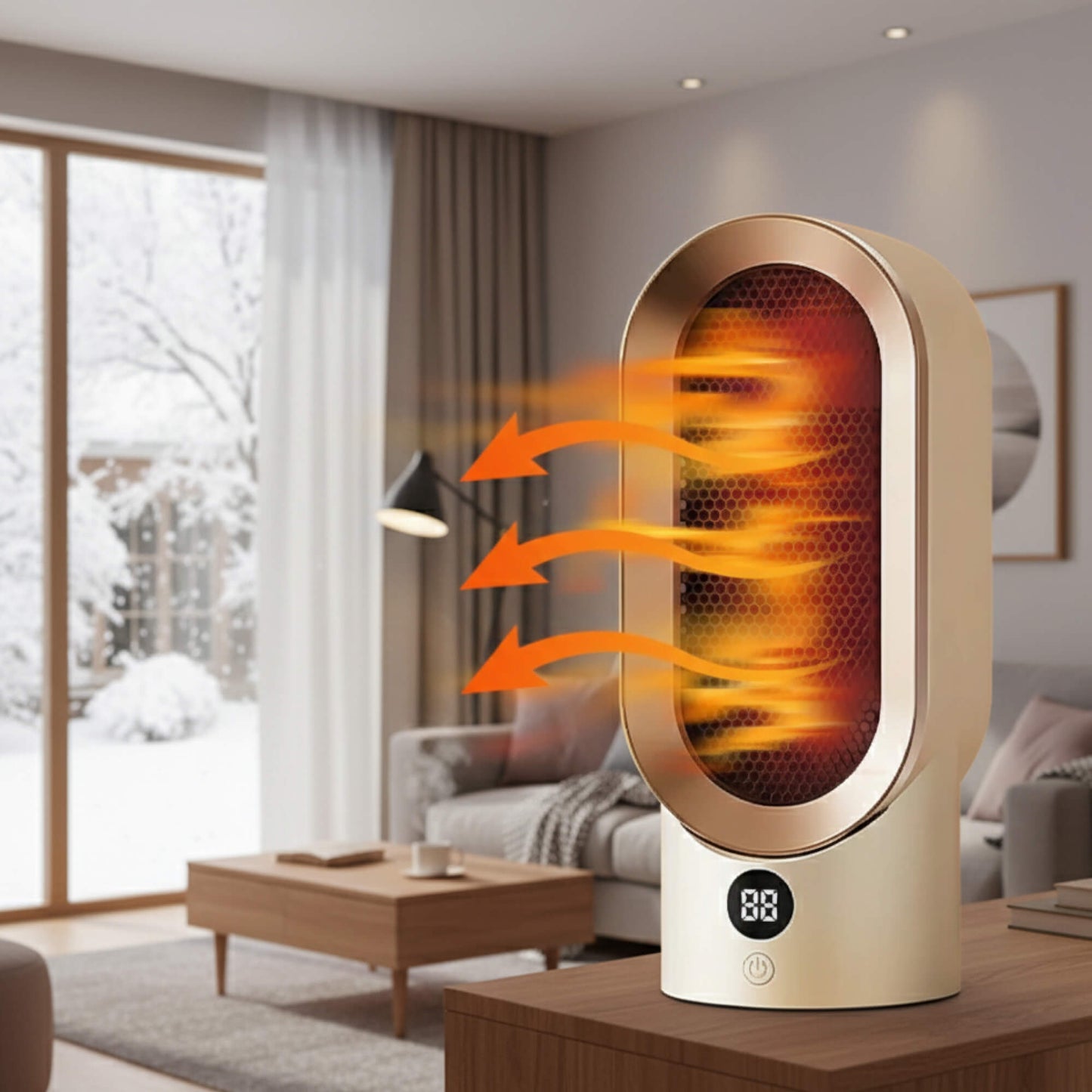 Portable Energy Efficient Space Heater for Small Rooms