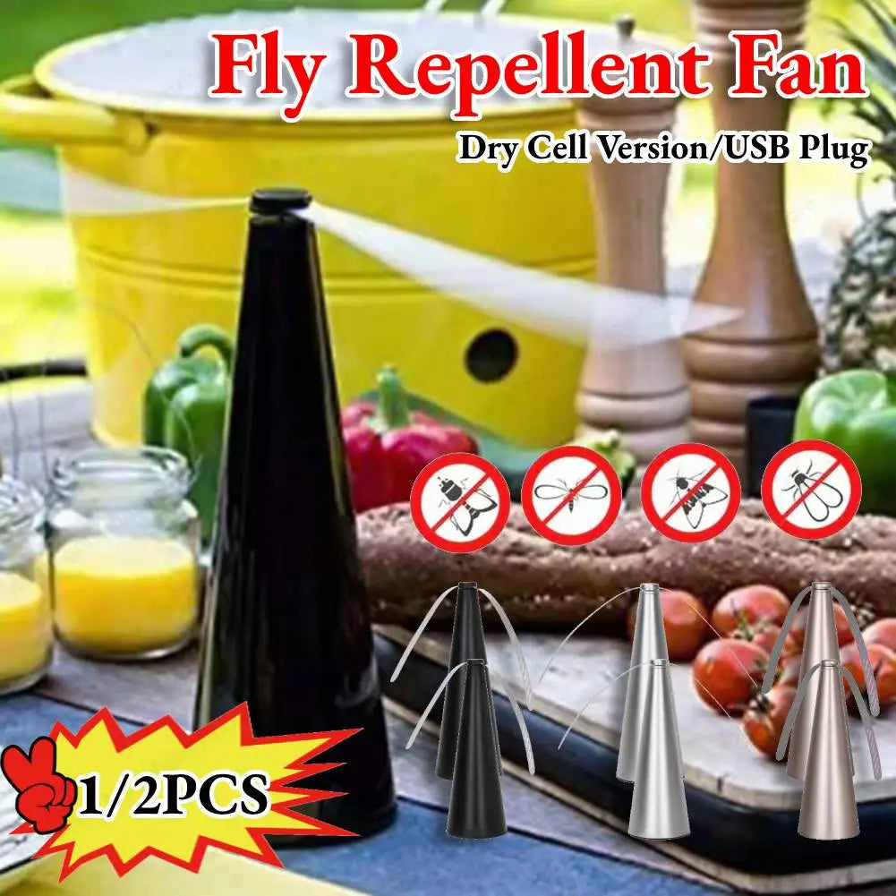 Portable Fly Repellent Fan USB Battery Powered Food Fan