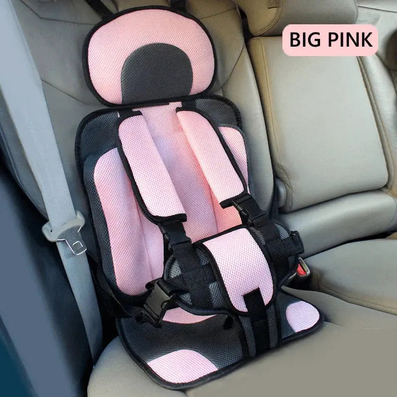 Portable Foldable Child Car Seat with 5 Point Safety Harness