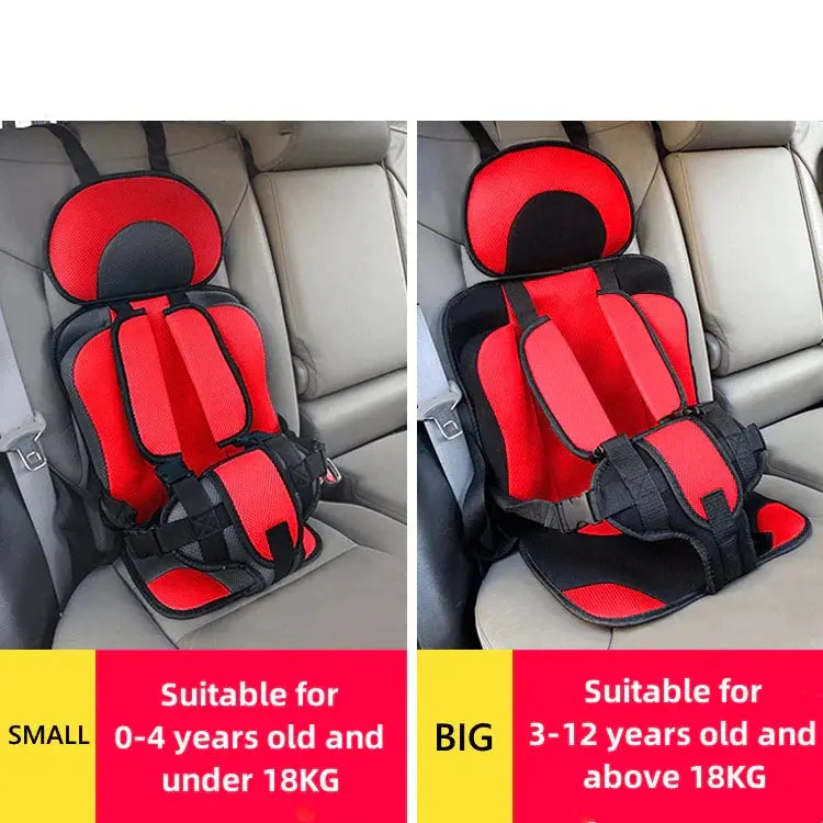 Portable Foldable Child Car Seat with 5 Point Safety Harness