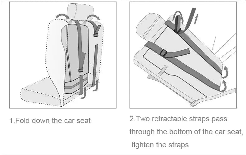 Portable Foldable Child Car Seat with 5 Point Safety Harness