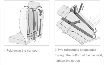 Portable Foldable Child Car Seat with 5 Point Safety Harness