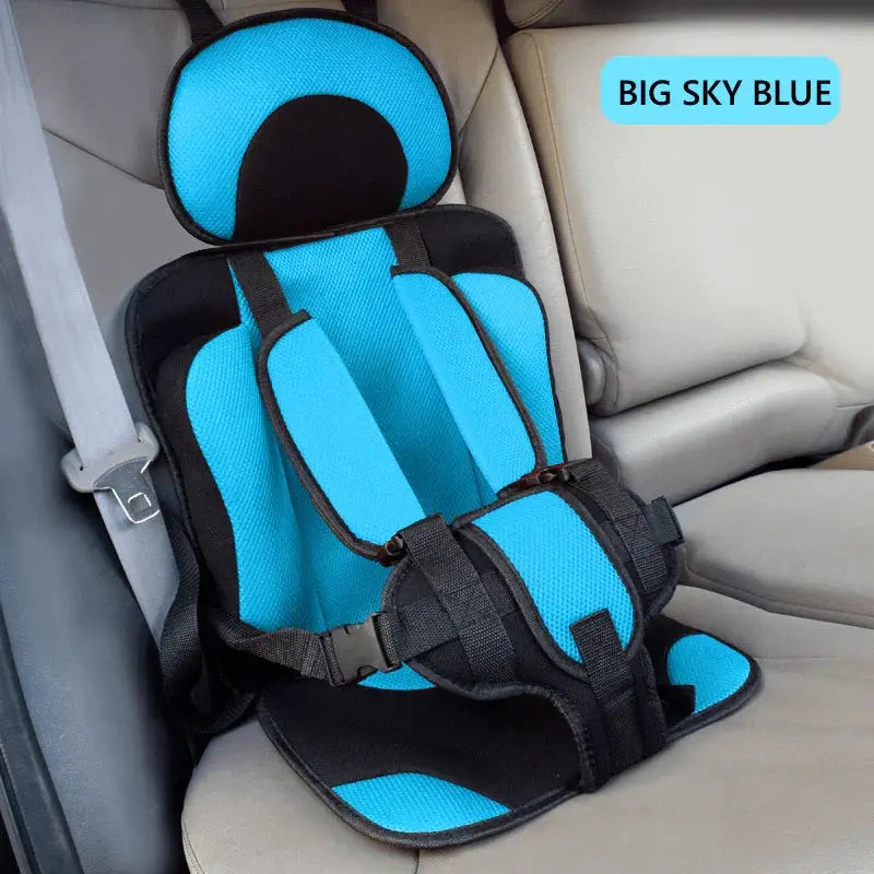 Portable Foldable Child Car Seat with 5 Point Safety Harness