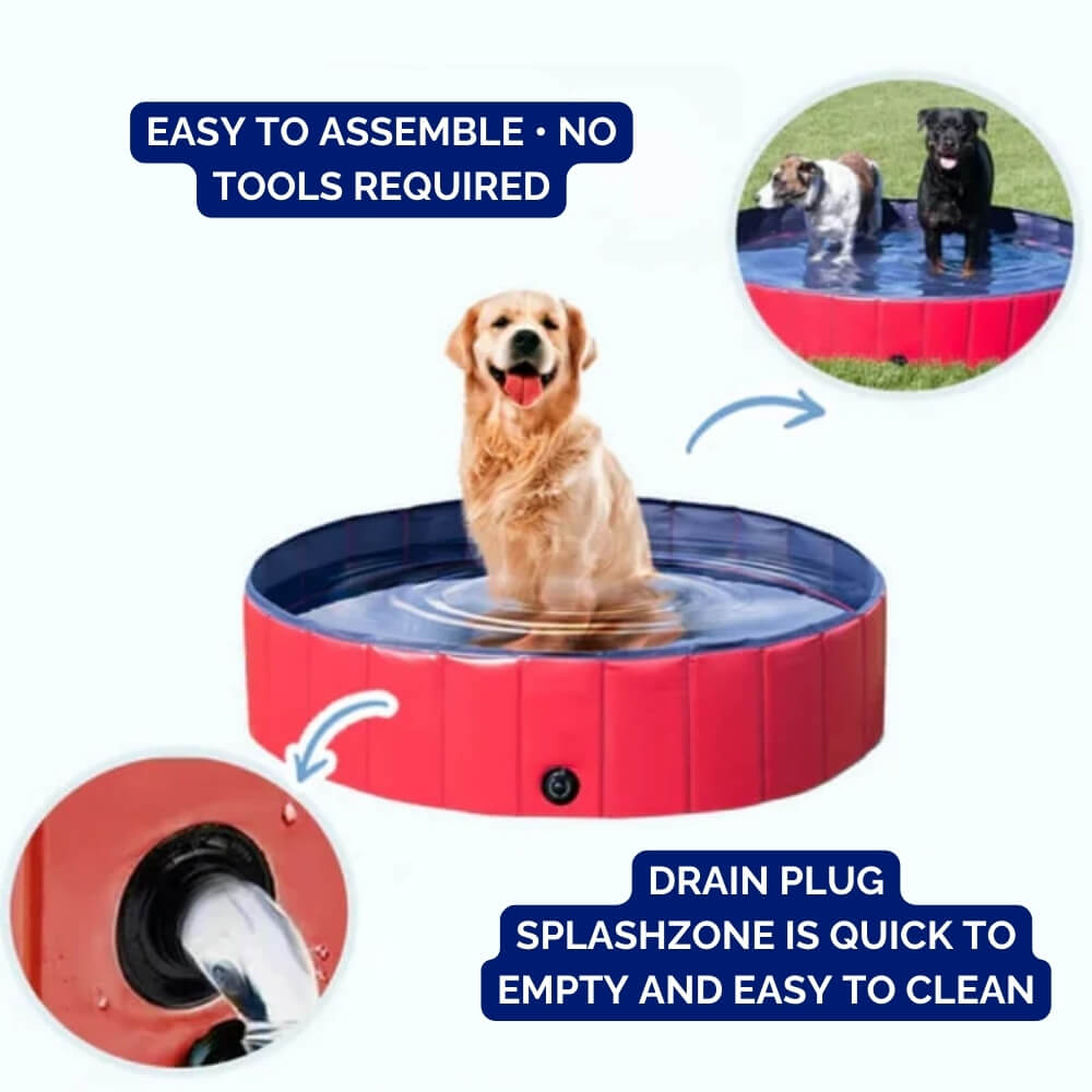 Portable Foldable Dog Pool for Bathing and Play