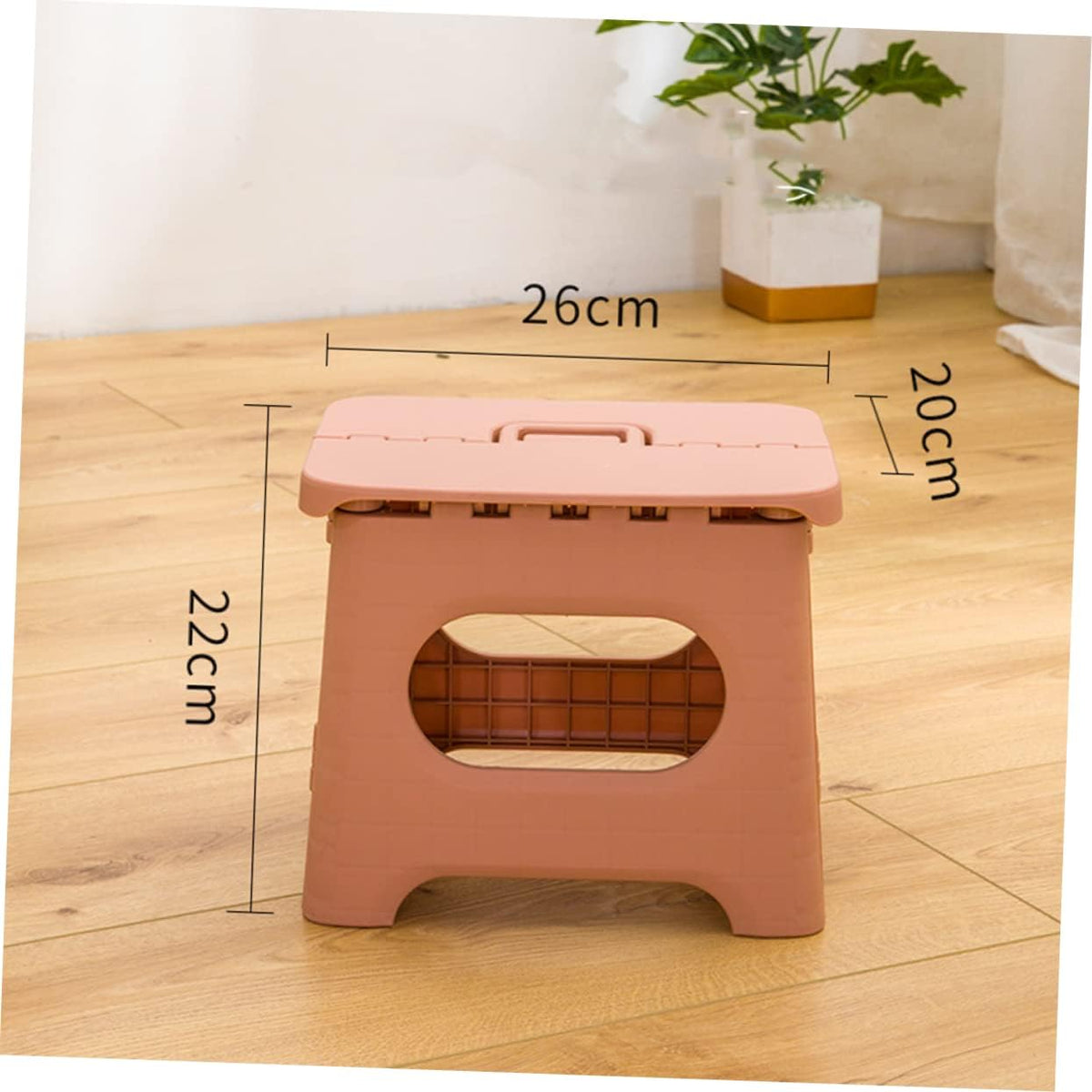 Portable Foldable Plastic Step Stool with Carry Handle