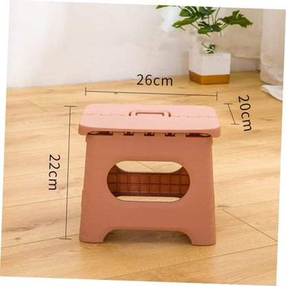 Portable Foldable Plastic Step Stool with Carry Handle