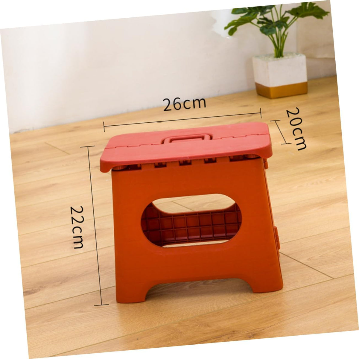 Portable Foldable Plastic Step Stool with Carry Handle