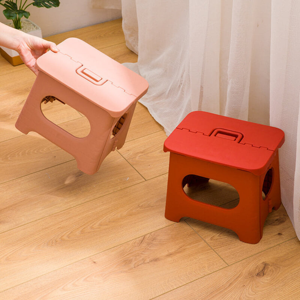 Portable Foldable Plastic Step Stool with Carry Handle
