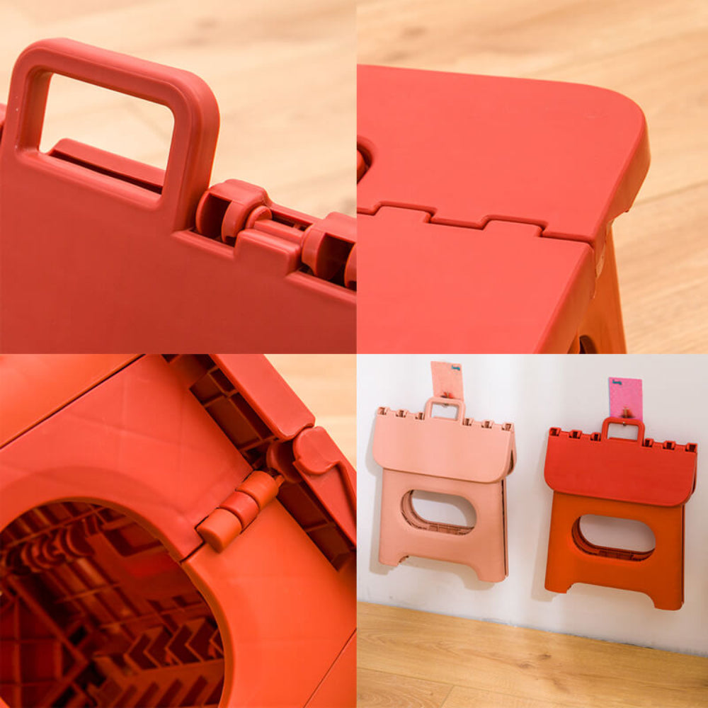 Portable Foldable Plastic Step Stool with Carry Handle