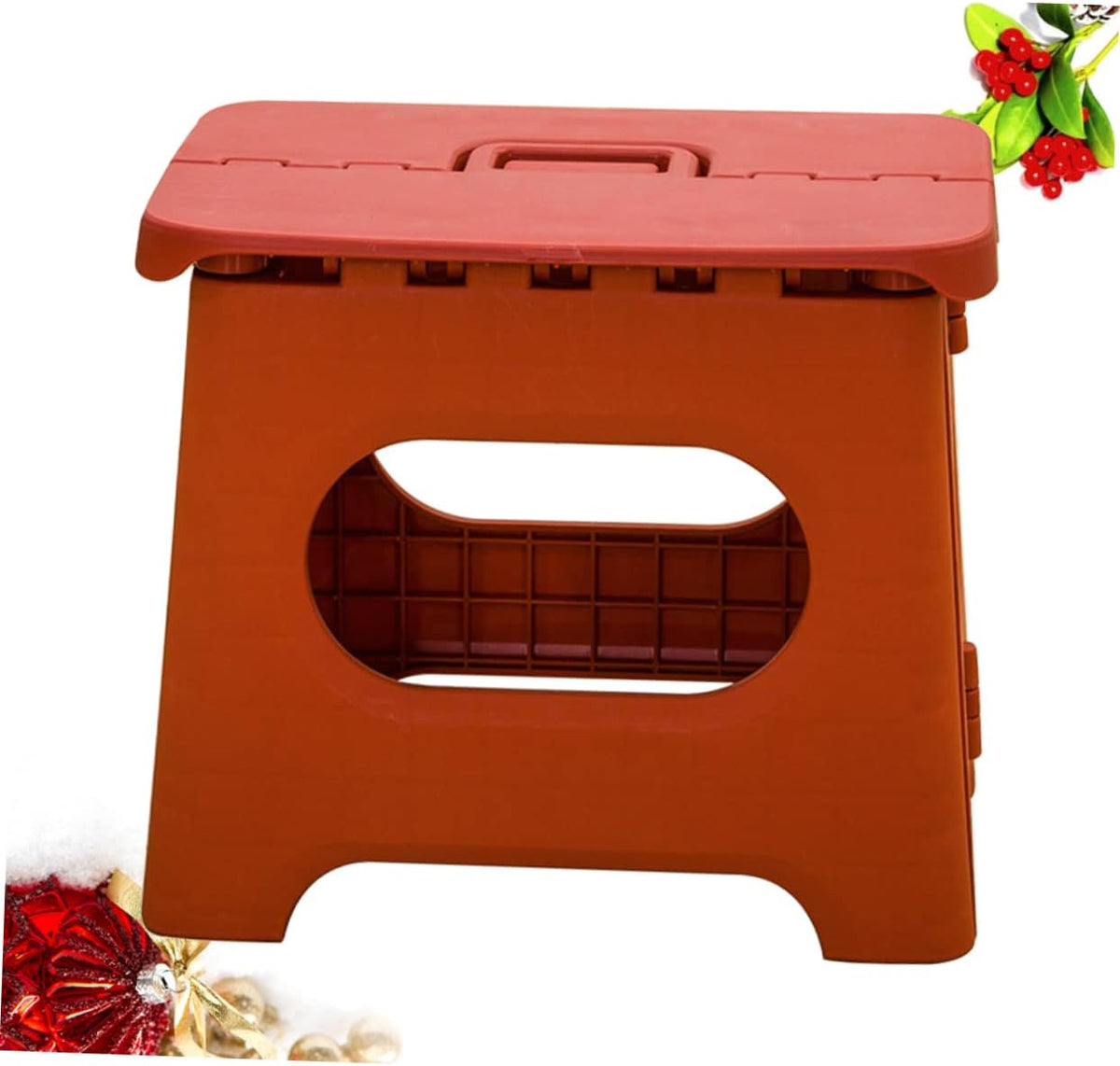 Portable Foldable Plastic Step Stool with Carry Handle