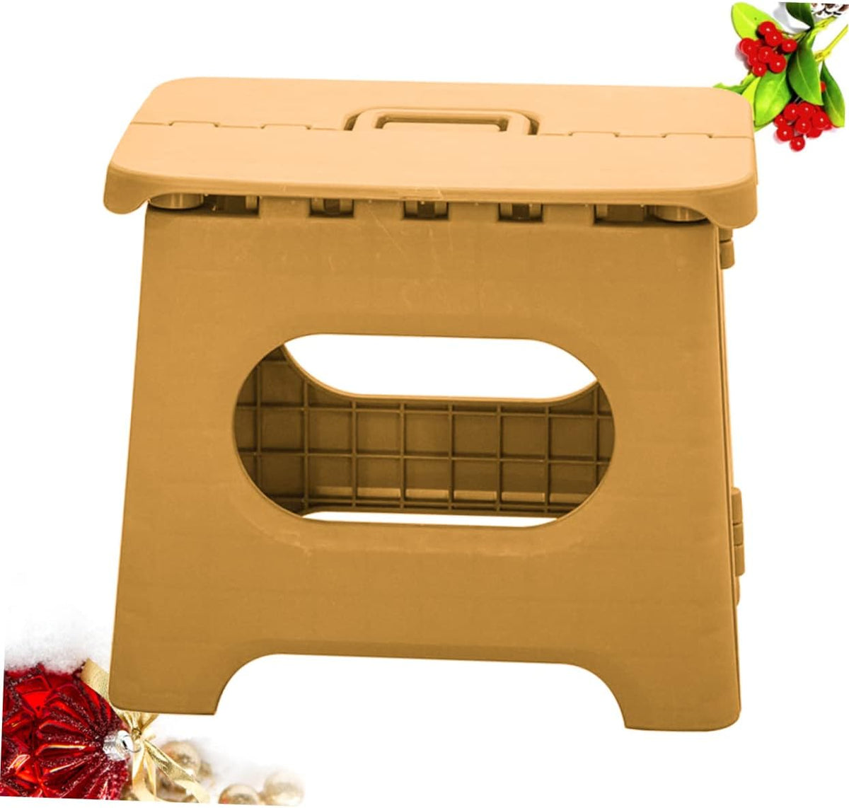Portable Foldable Plastic Step Stool with Carry Handle
