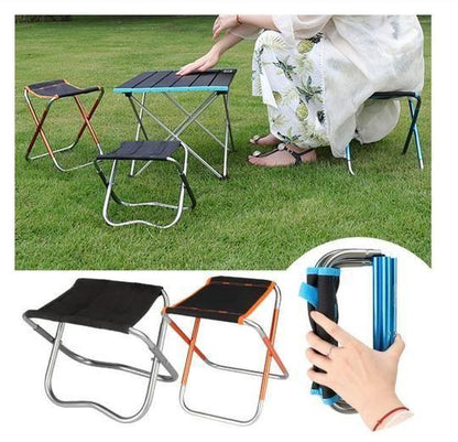 Portable Folding Camping Stool Lightweight Aluminum Seat