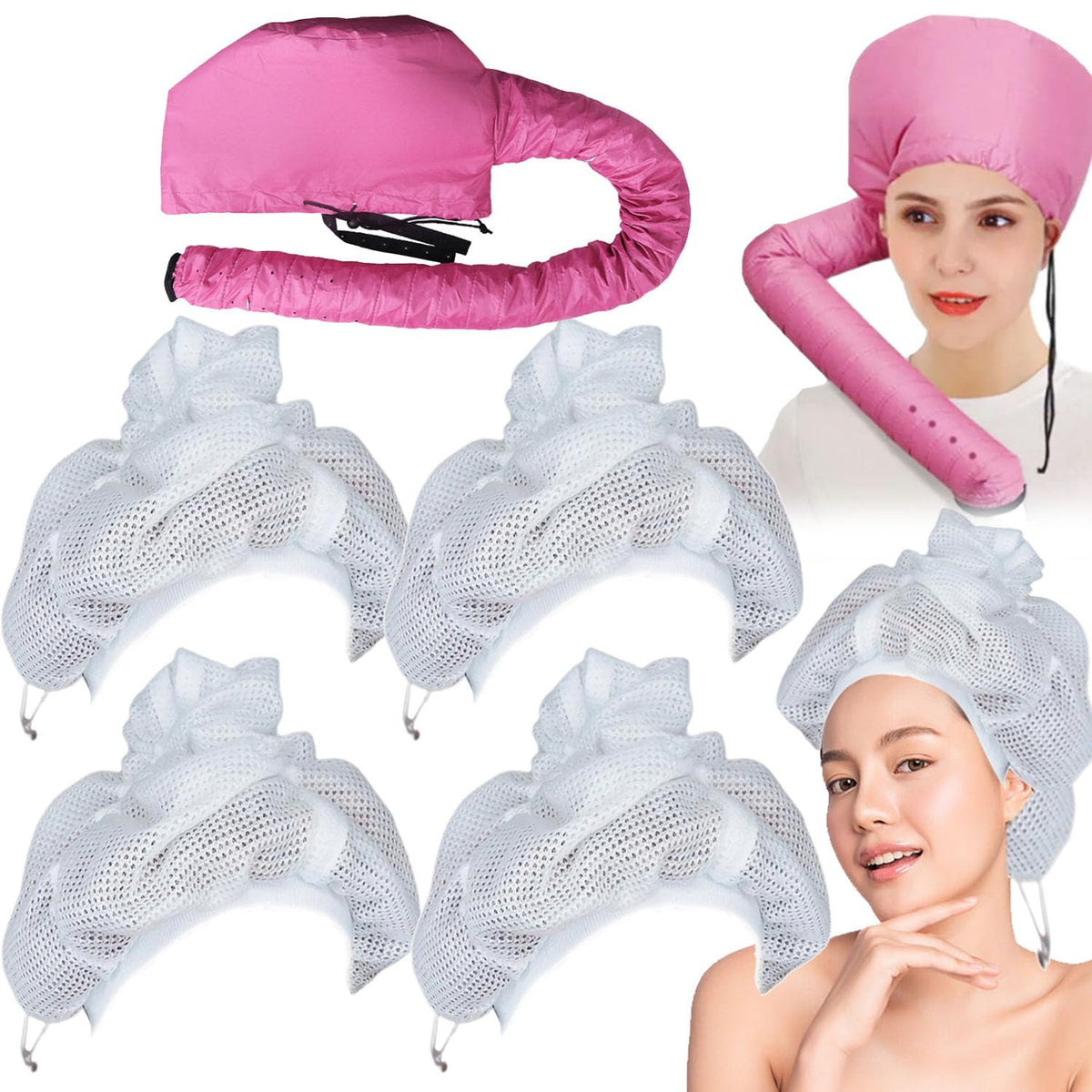 Portable Hair Bonnet Dryer Cap for Curly Hair