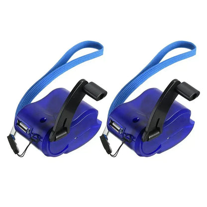 Portable Hand Crank USB Emergency Charger with LED Flashlight