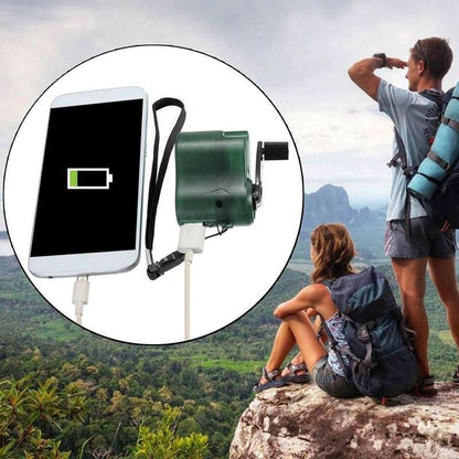 Portable Hand Crank USB Emergency Charger with LED Flashlight
