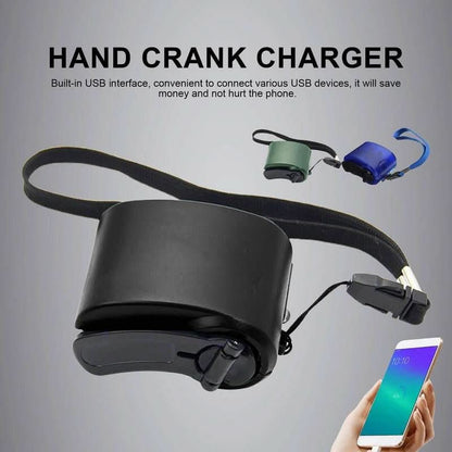 Portable Hand Crank USB Emergency Charger with LED Flashlight