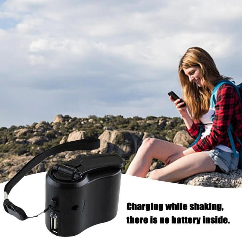 Portable Hand Crank USB Emergency Charger with LED Flashlight