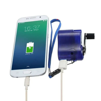 Portable Hand Crank USB Emergency Charger with LED Flashlight