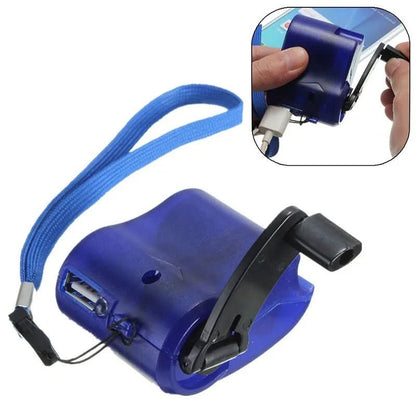 Portable Hand Crank USB Emergency Charger with LED Flashlight
