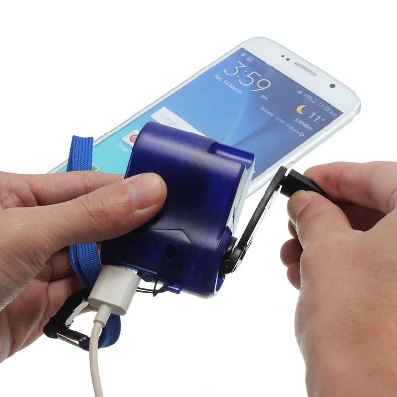 Portable Hand Crank USB Emergency Charger with LED Flashlight