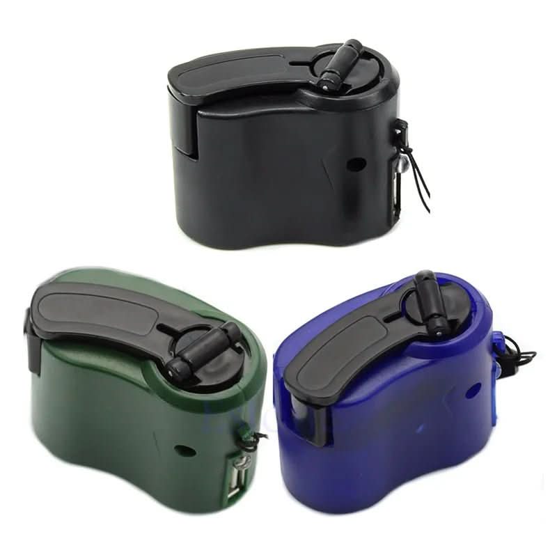 Portable Hand Crank USB Emergency Charger with LED Flashlight
