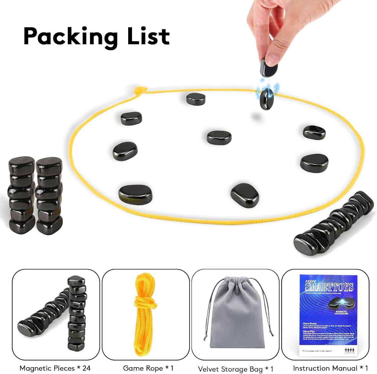 Portable Magnetic Chess Set Foldable Travel Board Game