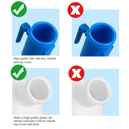 Portable Male Urinal with Hose 2000 ml Capacity