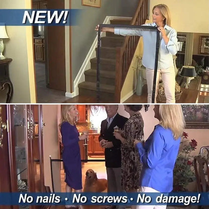 Portable Mesh Pet Safety Gate for Doorways and Stairs