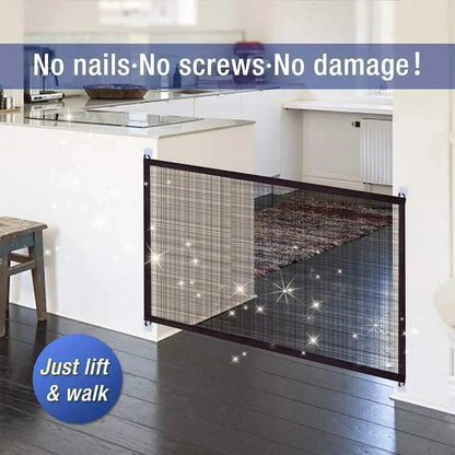 Portable Mesh Pet Safety Gate for Doorways and Stairs