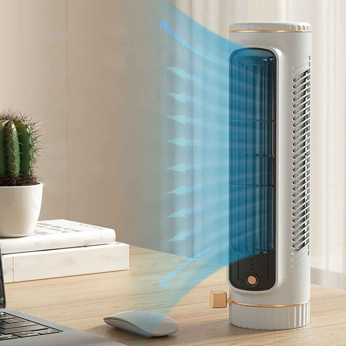 Portable Mini Desktop Cooling Fan with Rechargeable Battery