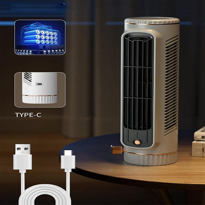 Portable Mini Desktop Cooling Fan with Rechargeable Battery