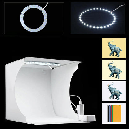 Portable Mini Photo Studio Light Box with LED Lighting