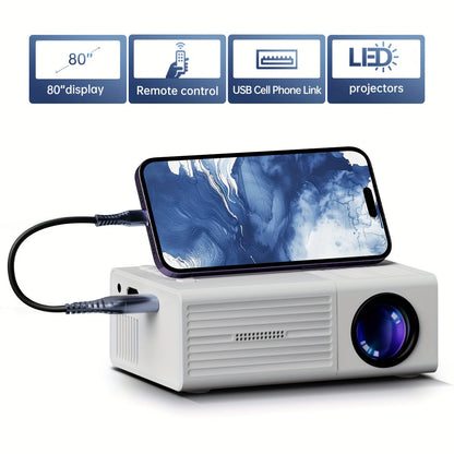 Portable Mini Projector 3000 Lumen with HDMI and USB