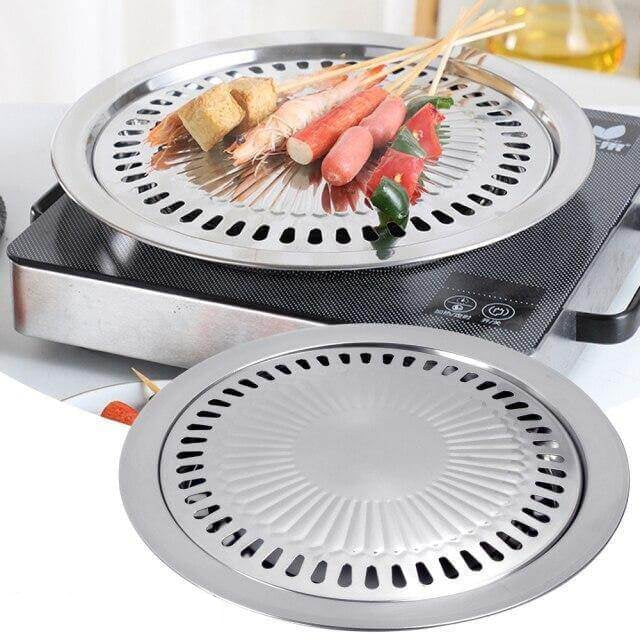 Portable Non Stick BBQ Grill Pan for Stove Top Cooking