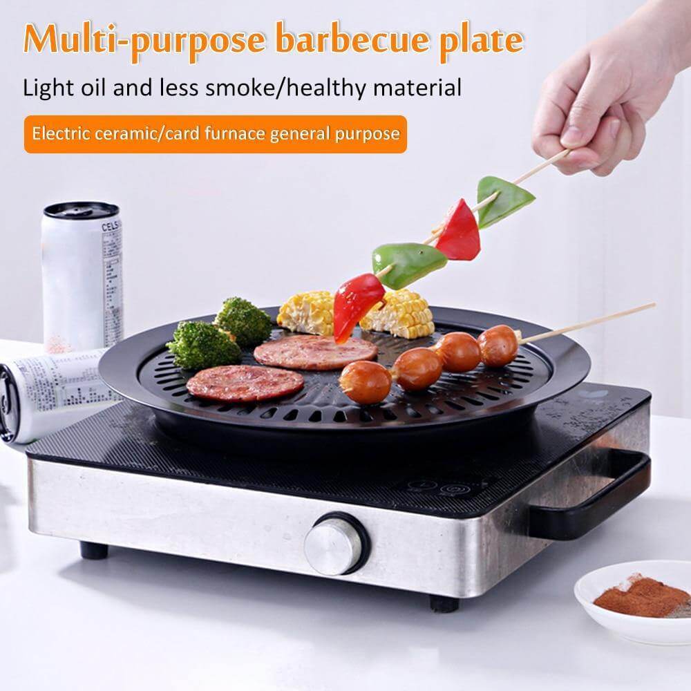 Portable Non Stick BBQ Grill Pan for Stove Top Cooking