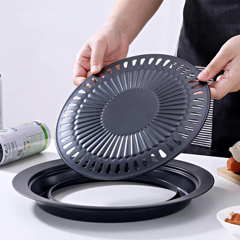 Portable Non Stick BBQ Grill Pan for Stove Top Cooking