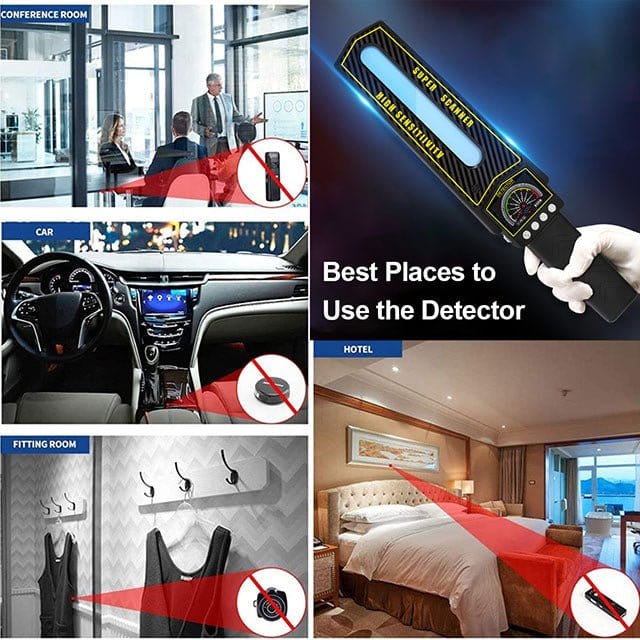 Portable RF Signal Detector Hidden Camera and GPS Tracker Scanner