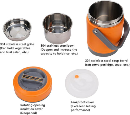 Portable USB Heated Lunch Box with Stainless Steel Container