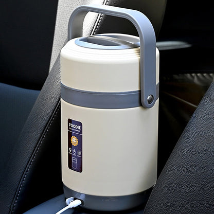 Portable USB Heated Lunch Box with Stainless Steel Container