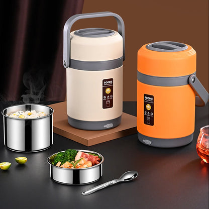 Portable USB Heated Lunch Box with Stainless Steel Container