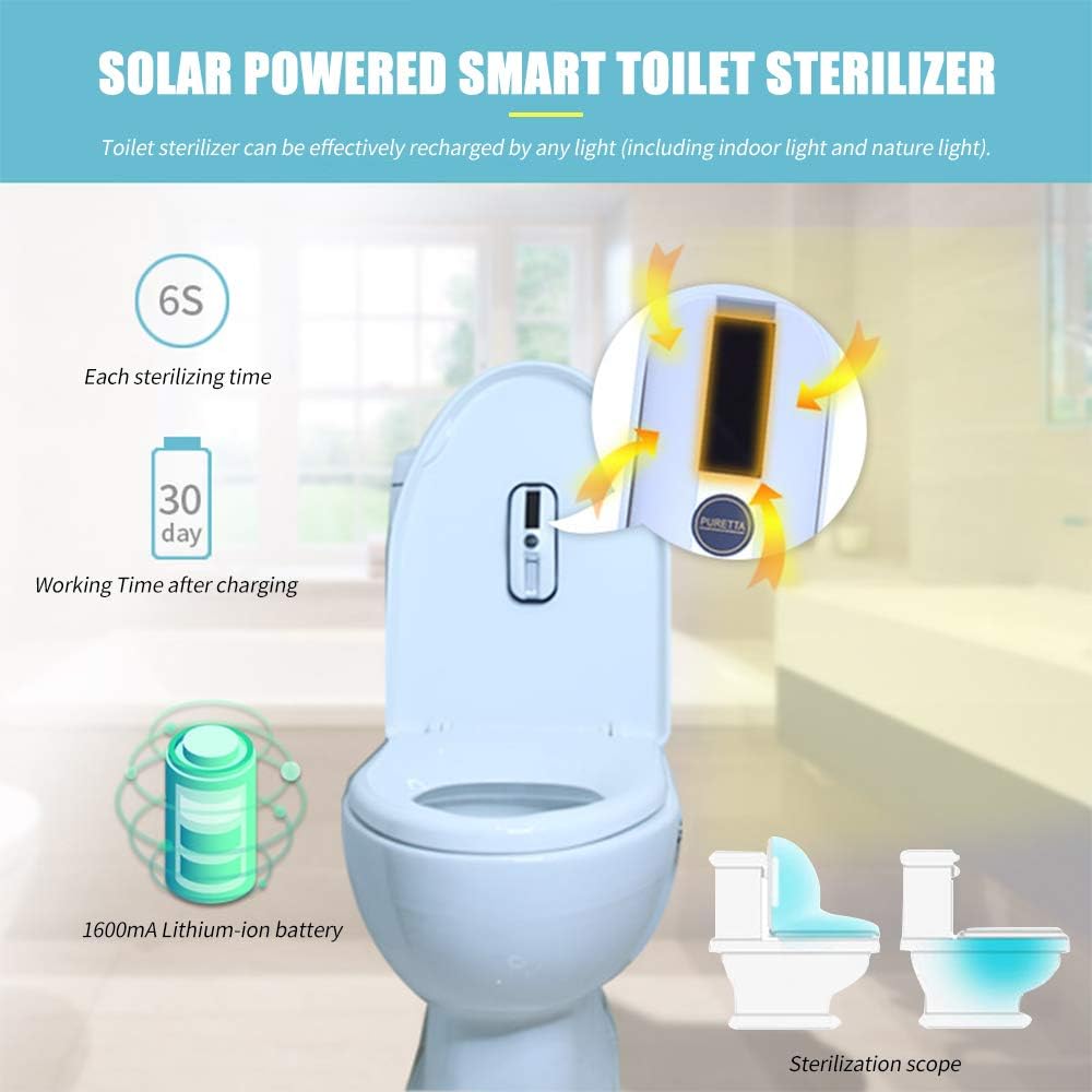 Portable UV Toilet Sterilizer with Automatic Lid Sensor