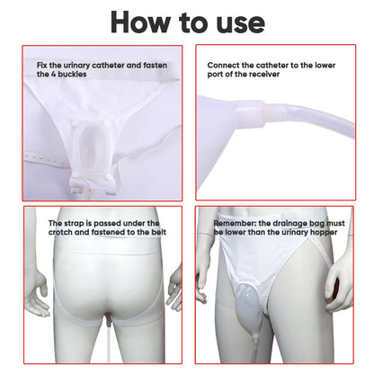Portable Wearable Urinal Collection System with 1000ml Bag