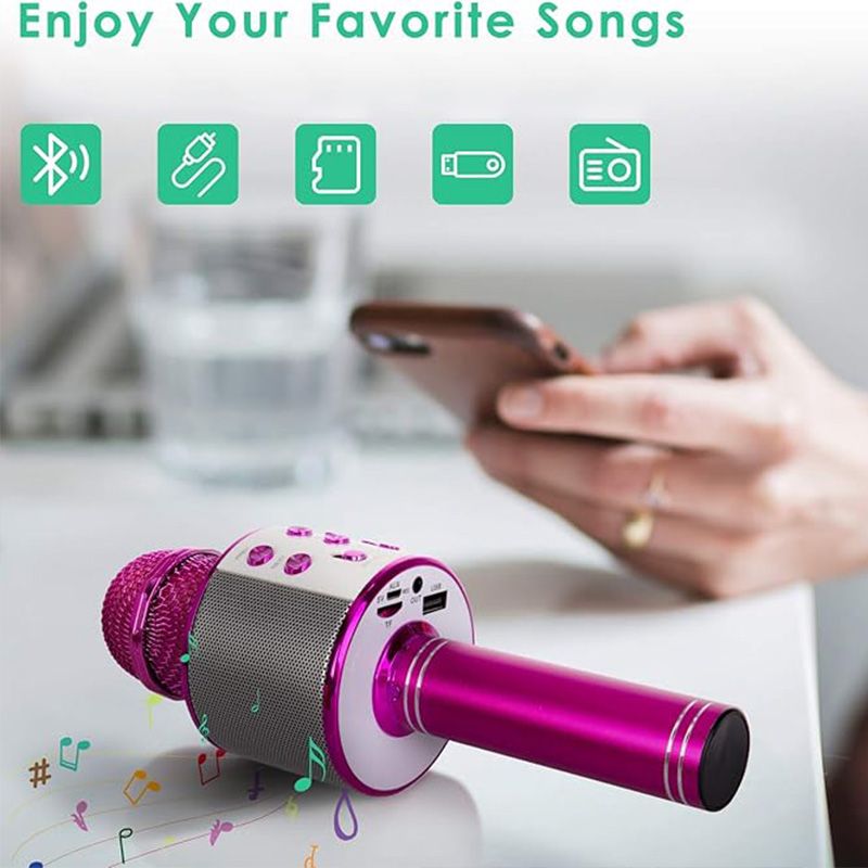 Portable Wireless Bluetooth Karaoke Microphone Speaker