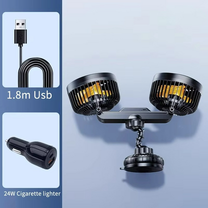 Portable Wireless Car Fan Rechargeable USB Cooling Fan 4000mAh