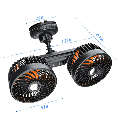 Portable Wireless Car Fan Rechargeable USB Cooling Fan 4000mAh