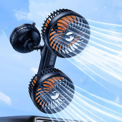 Portable Wireless Car Fan Rechargeable USB Cooling Fan 4000mAh