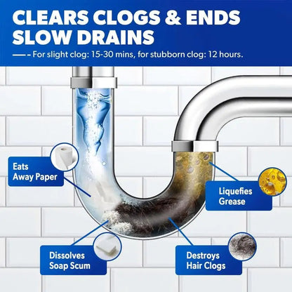 Powerful Drain Cleaner for Kitchen Bathroom Pipes
