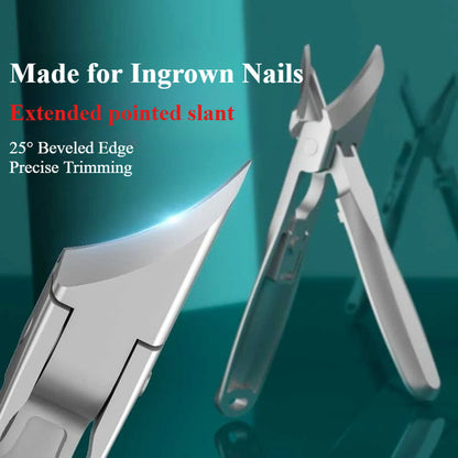 Precision Nail Clippers with Straight and Angled Cutting Edge