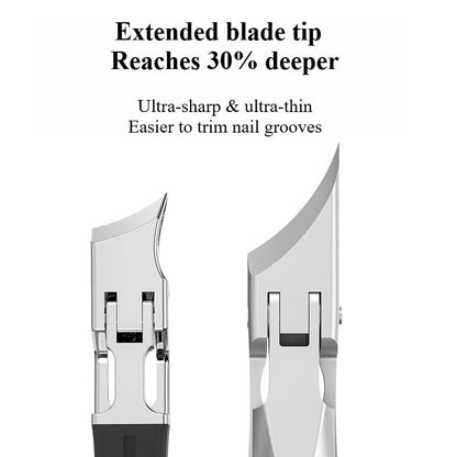 Precision Nail Clippers with Straight and Angled Cutting Edge