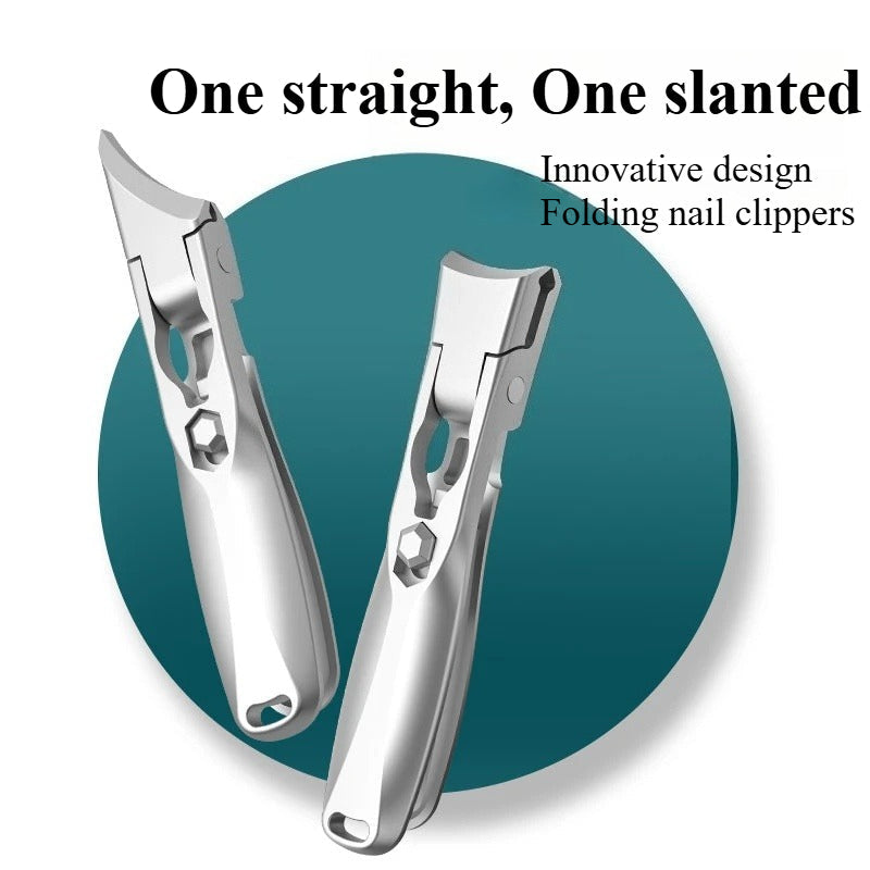 Precision Nail Clippers with Straight and Angled Cutting Edge